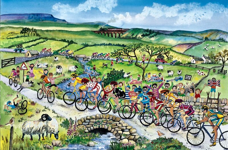 Cyclists in Countryside