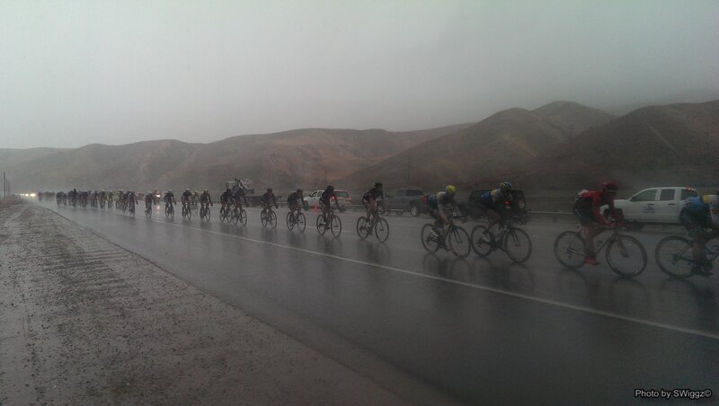 Cyclists in Rain — Gray
