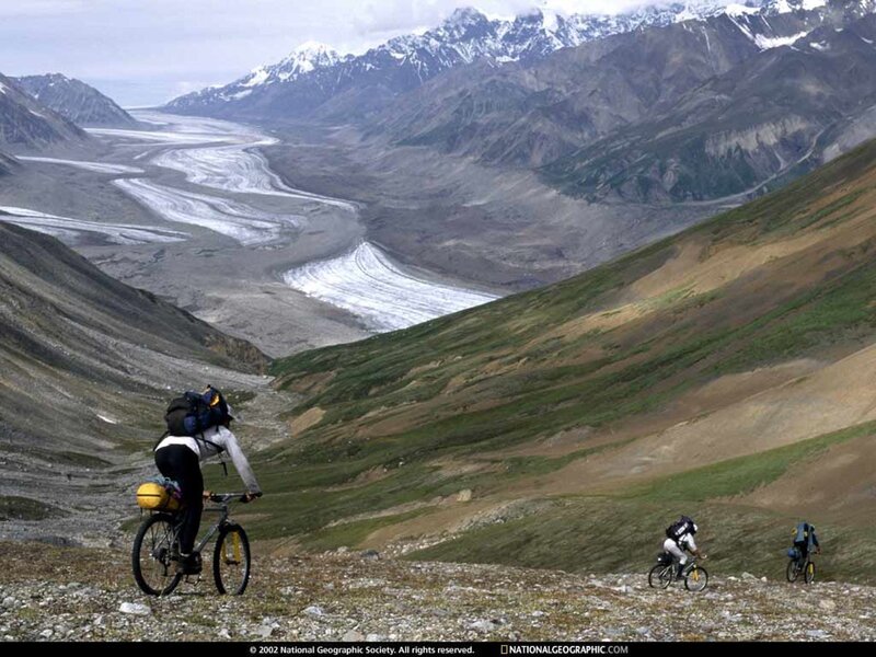 Cyclists on Mountain Trail