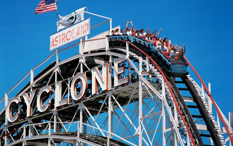 Cyclone roller coaster at Astroland