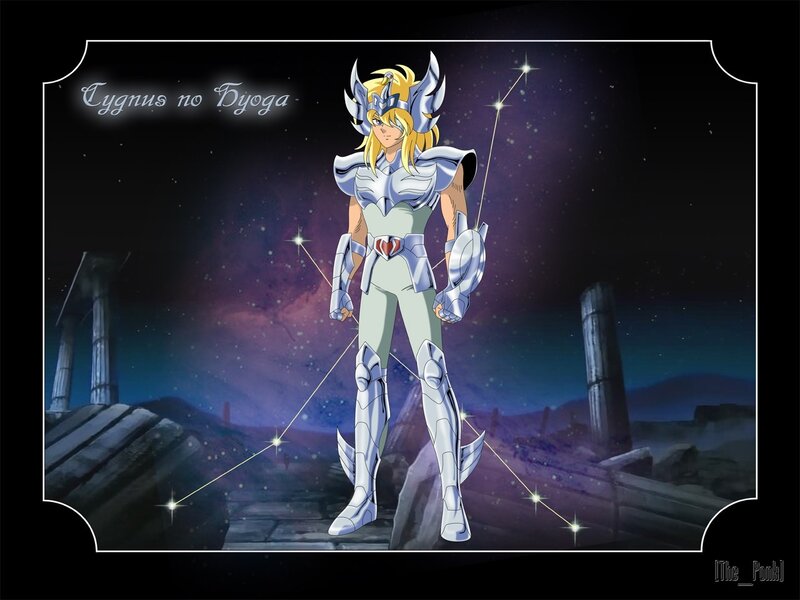Cygnus Saint in armor