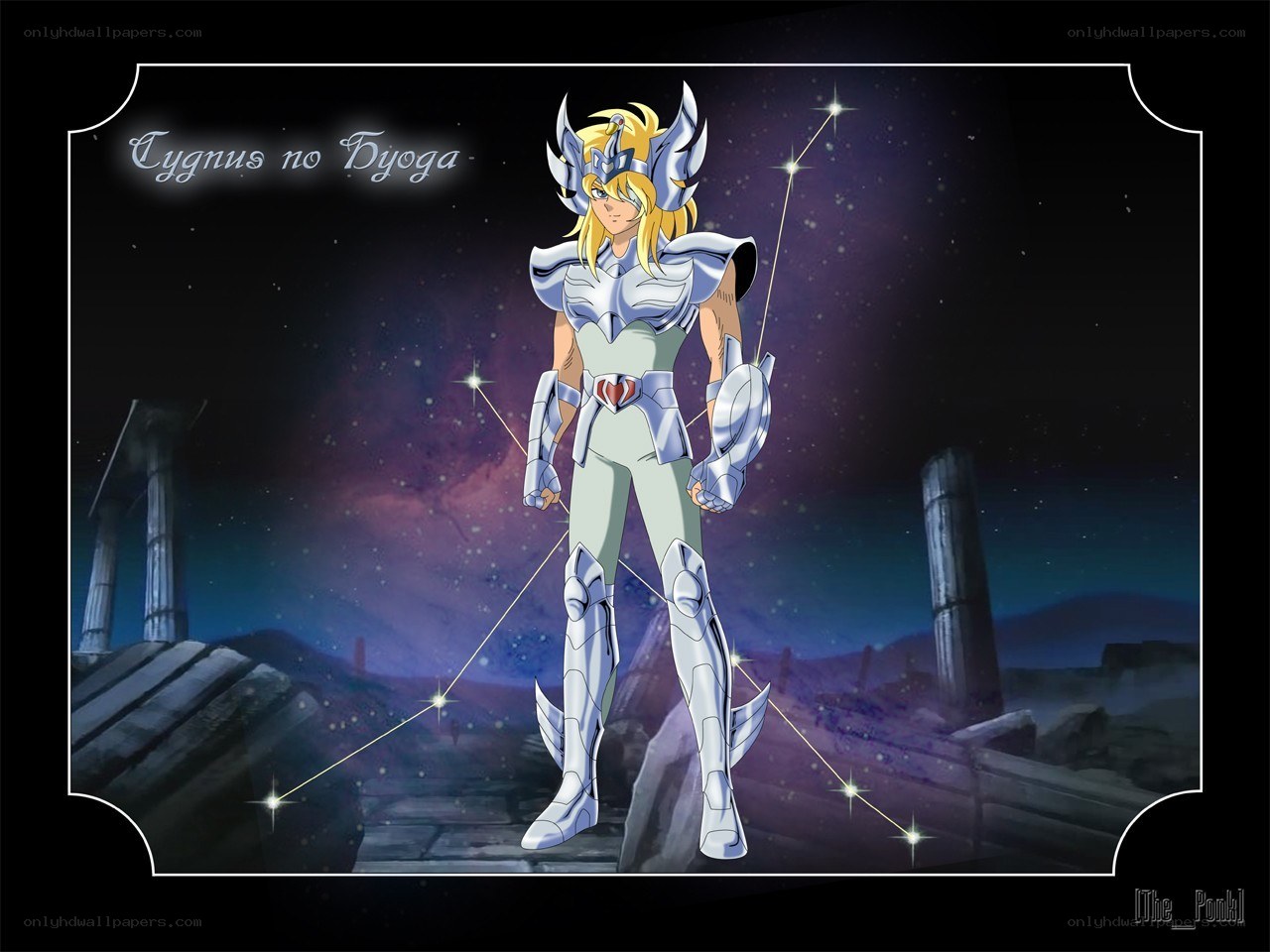 Cygnus Saint in armor
