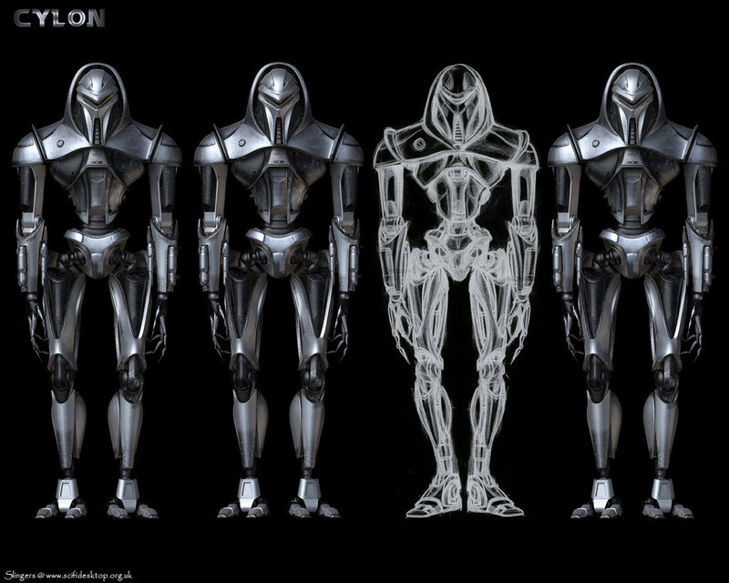 Cylon robot concept art