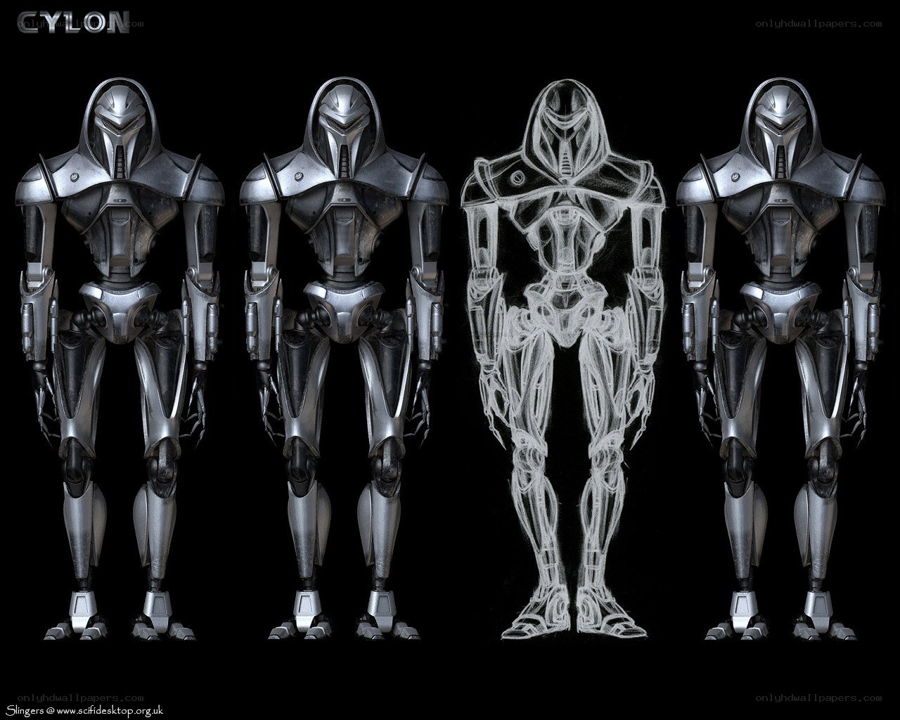 Cylon robot concept art