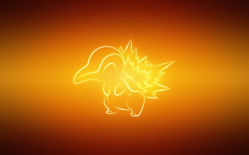 Cyndaquil glowing outline