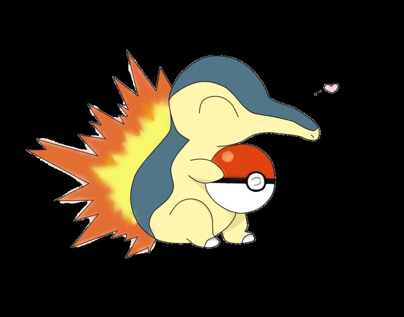Cyndaquil Holding a Poké Ball