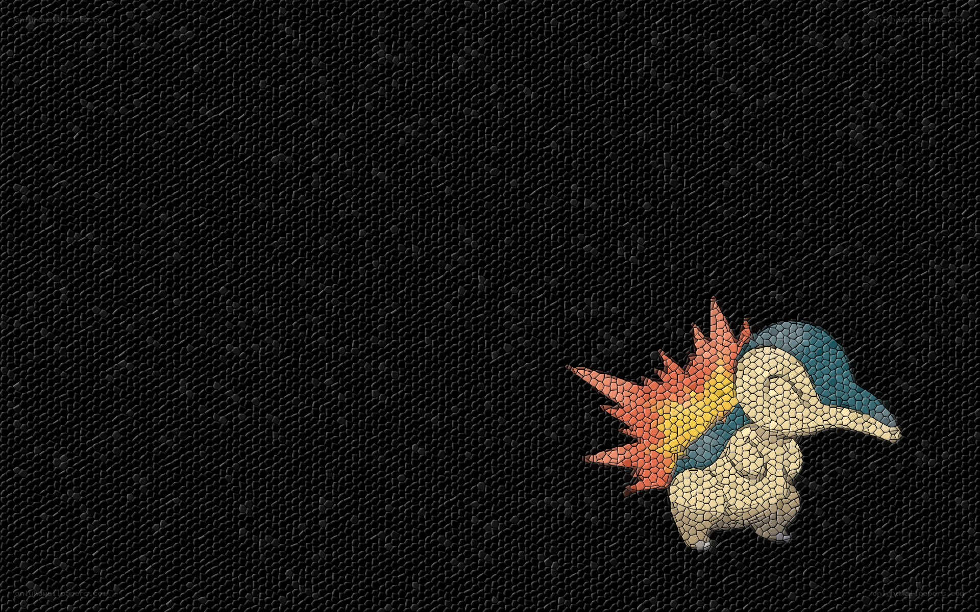 Cyndaquil mosaic artwork
