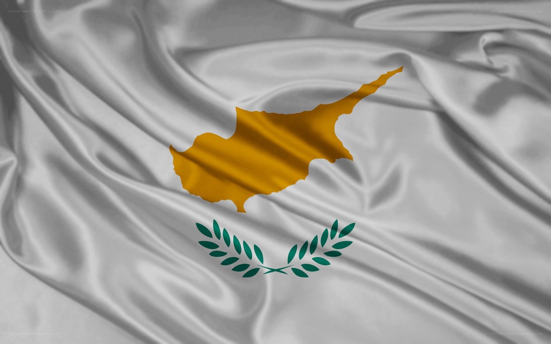 Cyprus flag waving