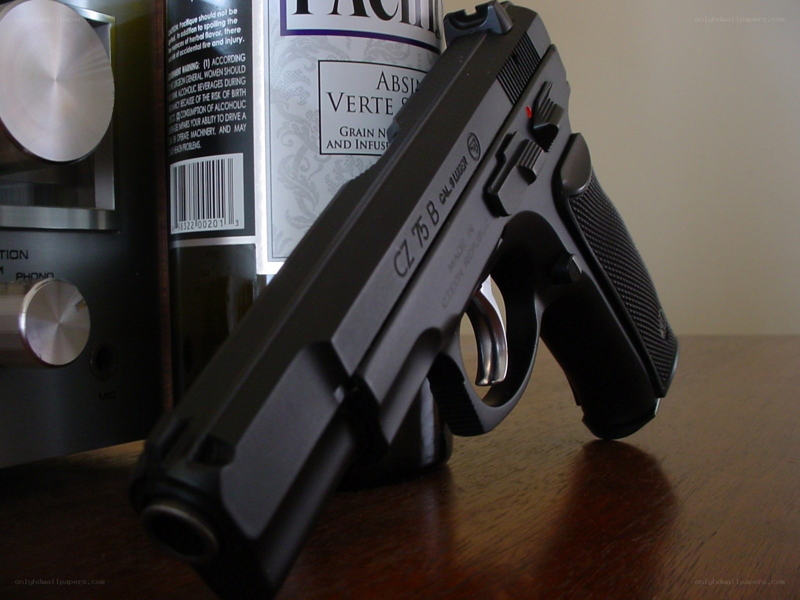 CZ 75 B pistol on table