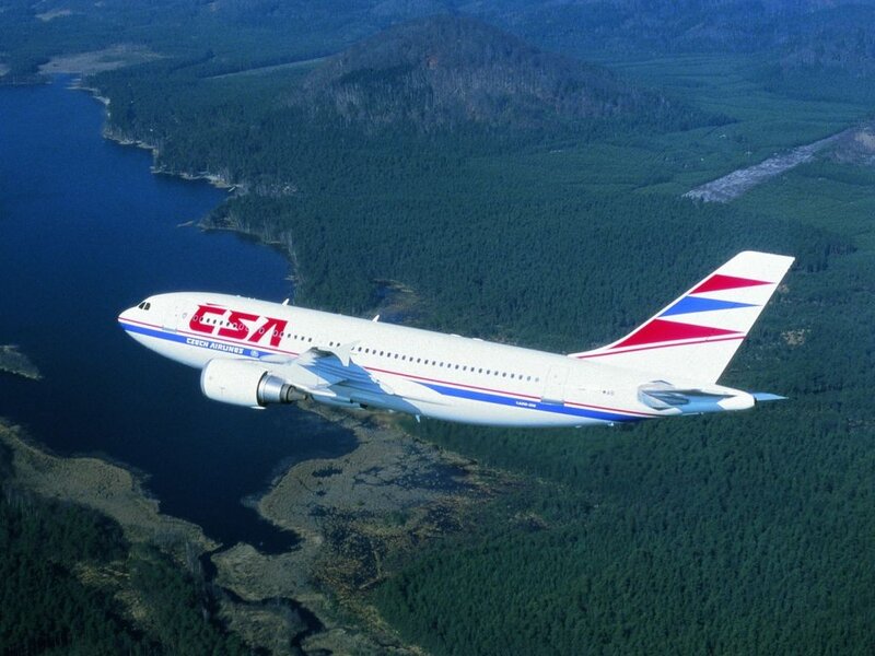 Czech Airlines Airbus in flight