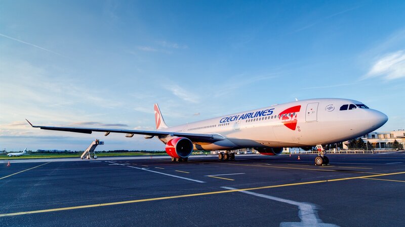 Czech Airlines Airplane — White