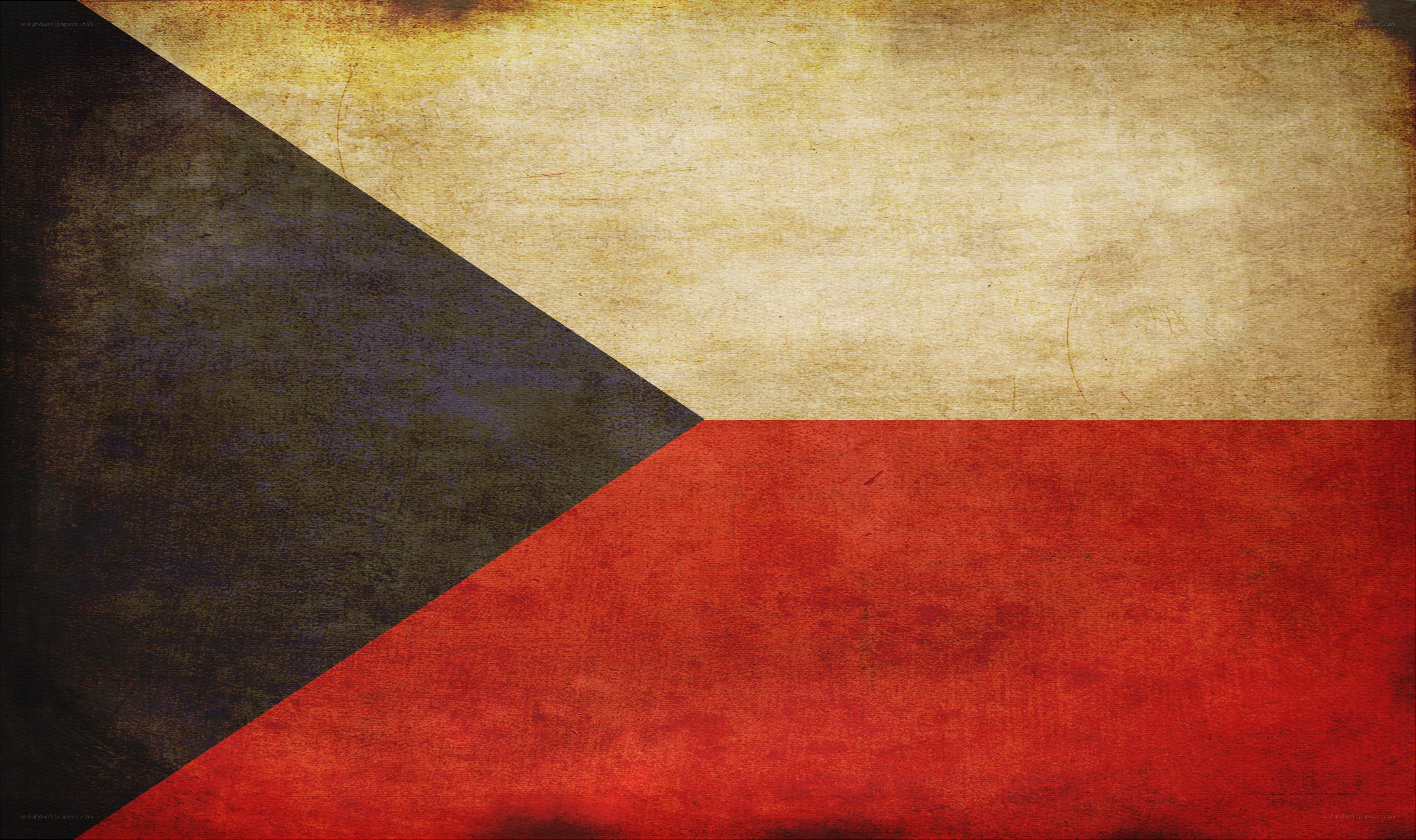 Czech flag with vintage texture