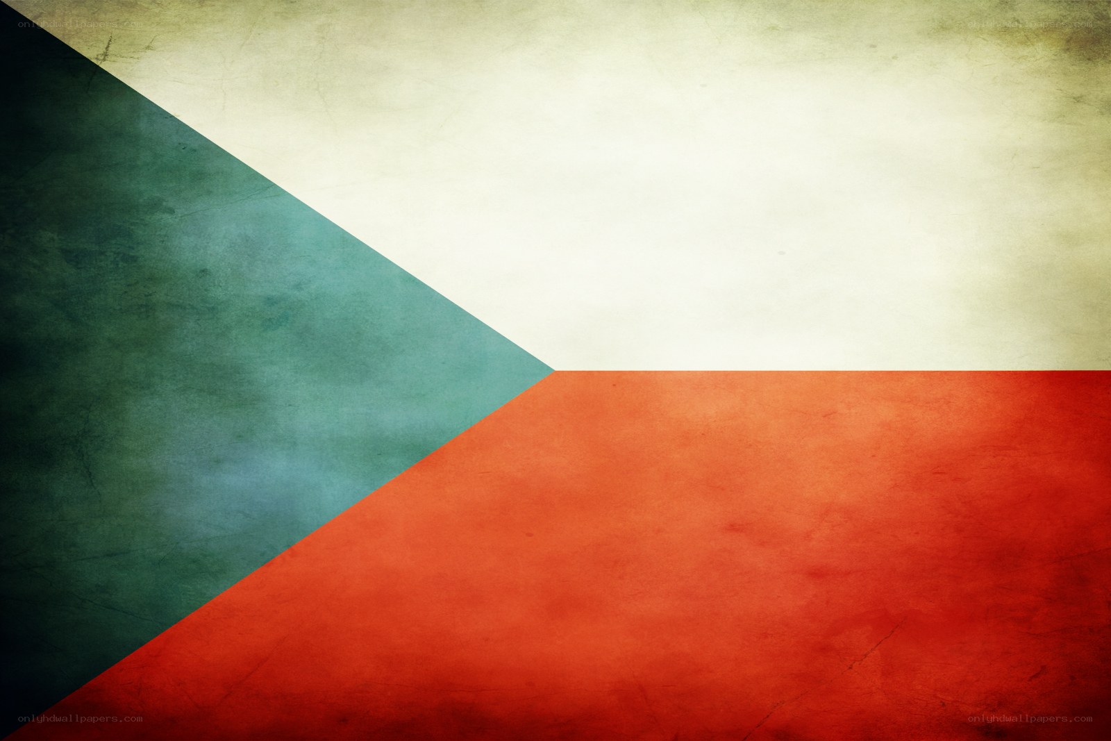 Czech flag with vintage texture