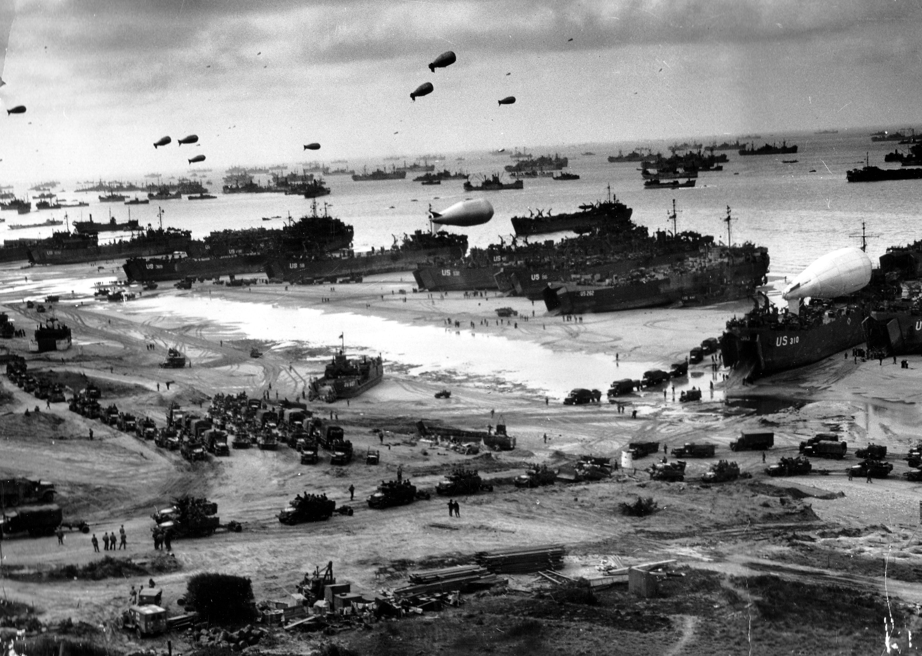 D-Day invasion fleet at Normandy