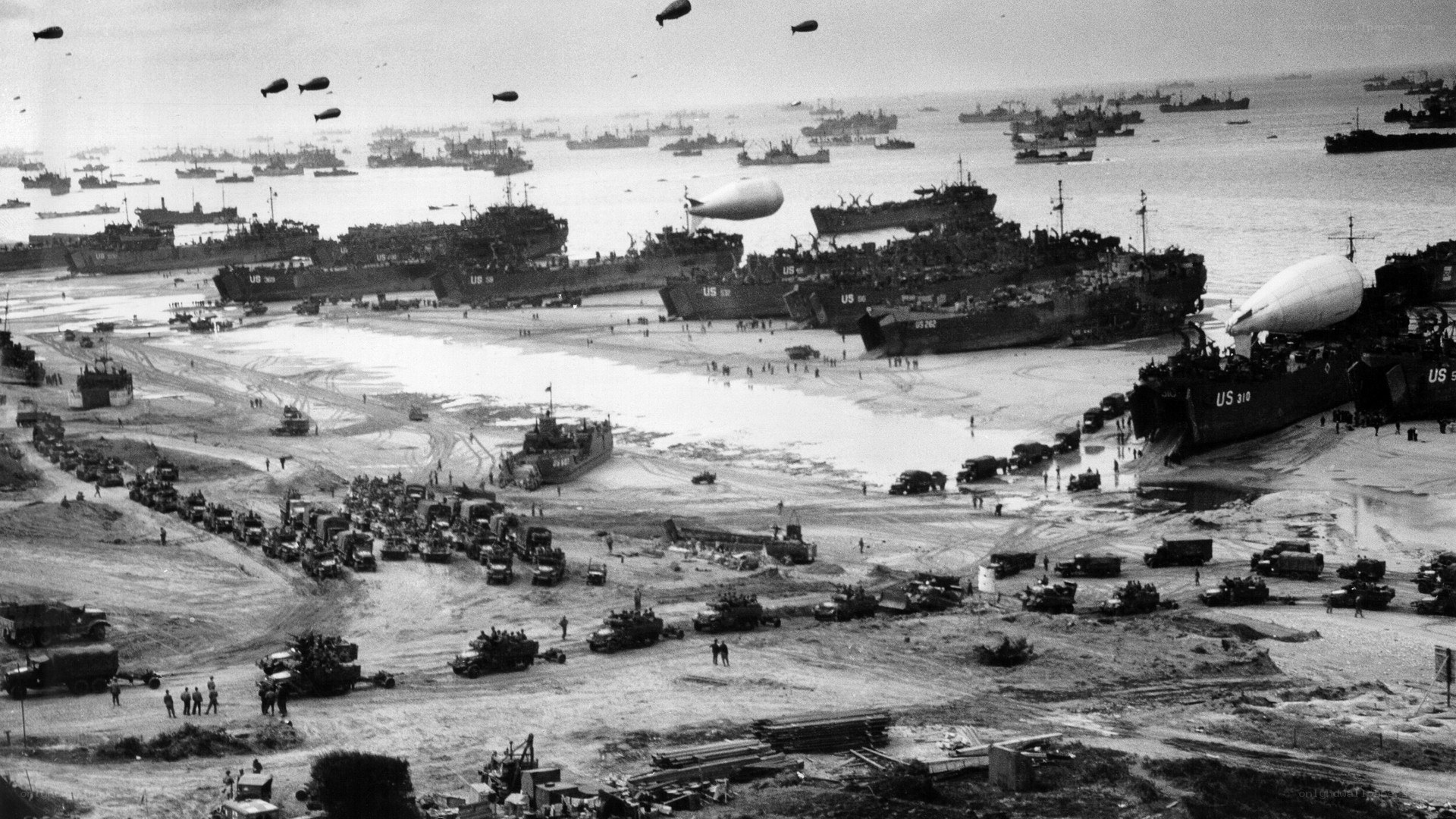 D-Day invasion fleet at Normandy