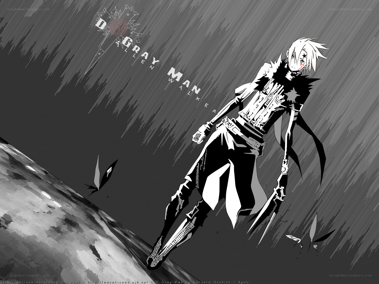 D.Gray-man character in rain