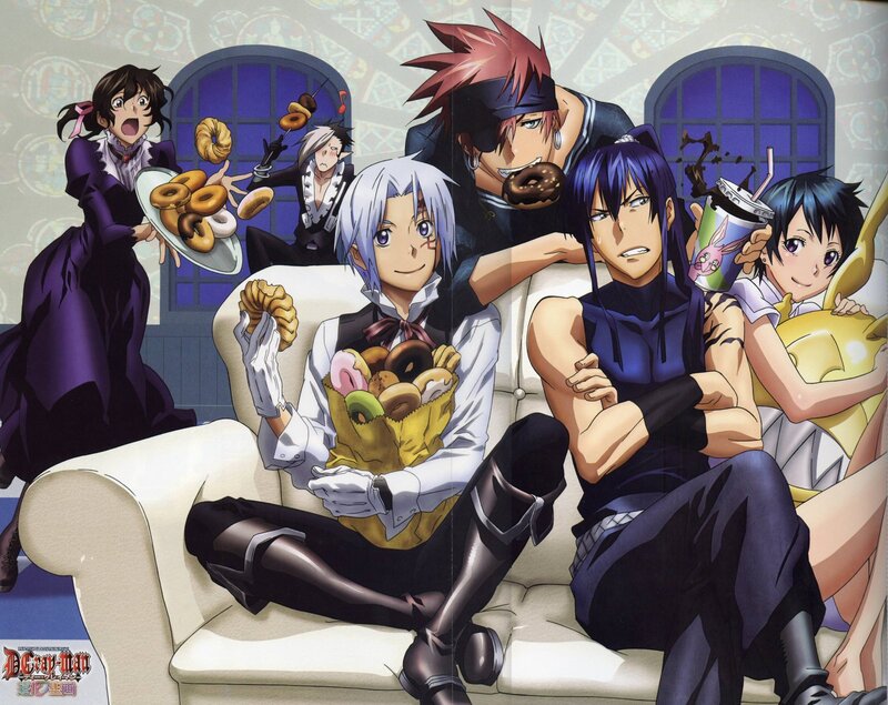 D.Gray-man characters with donuts