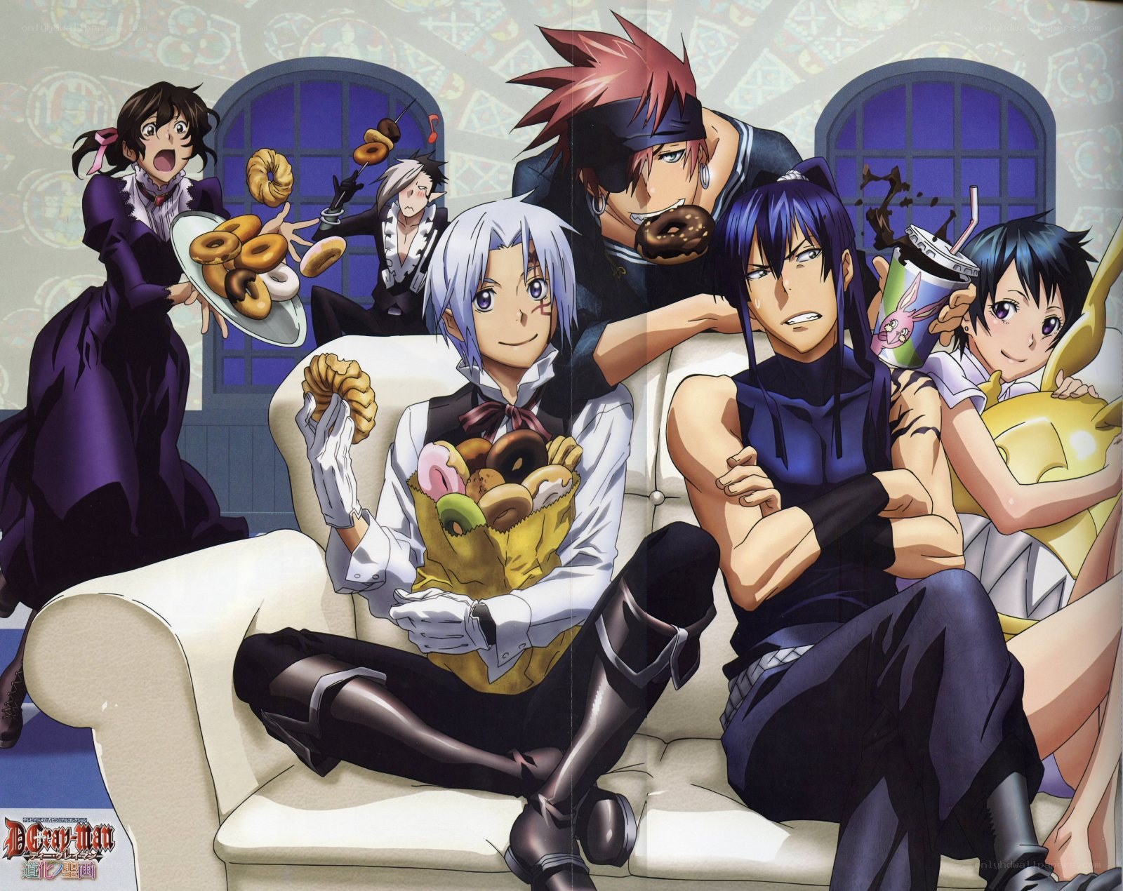 D.Gray-man characters with donuts