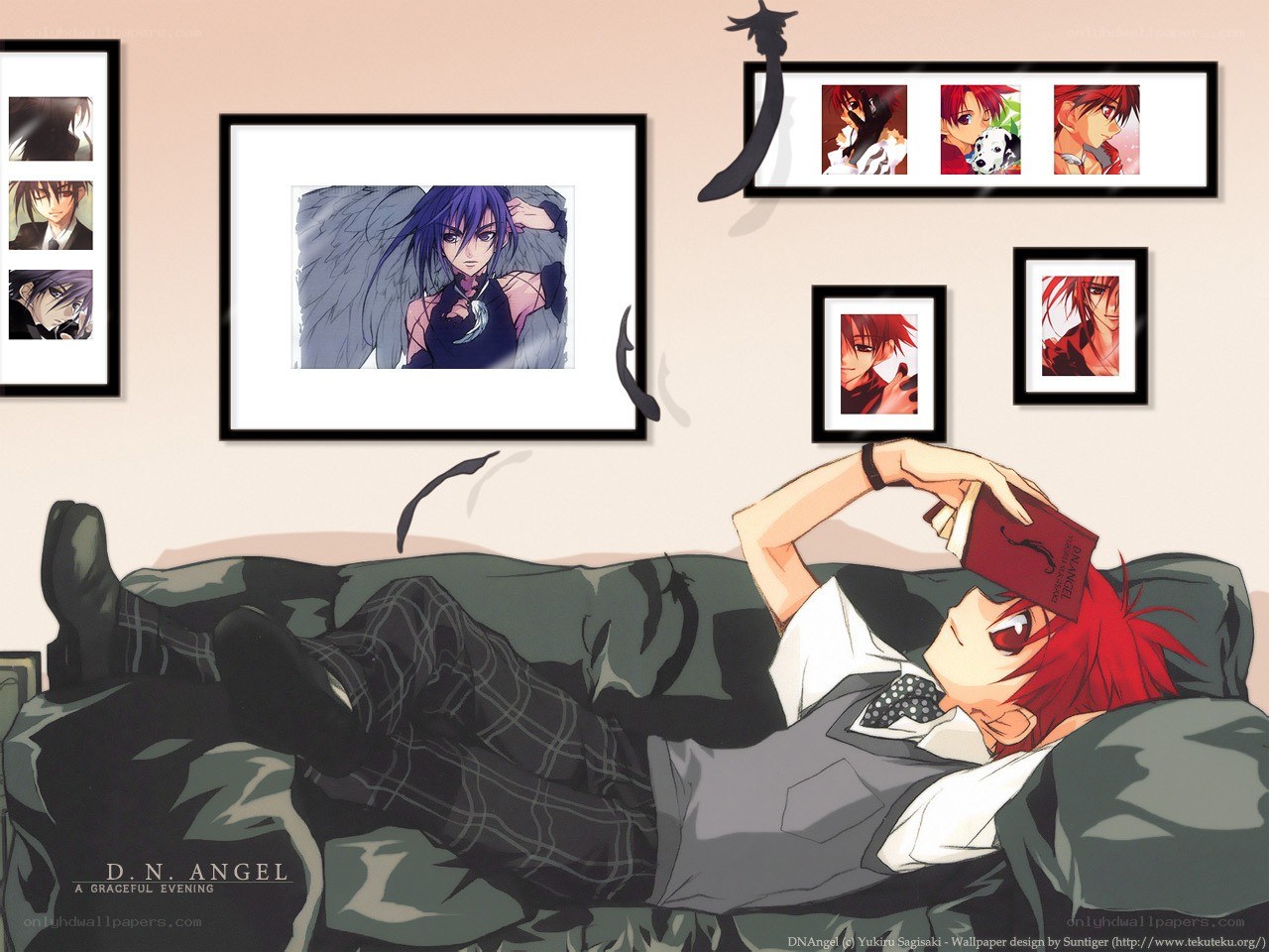 D.N. Angel character on a couch