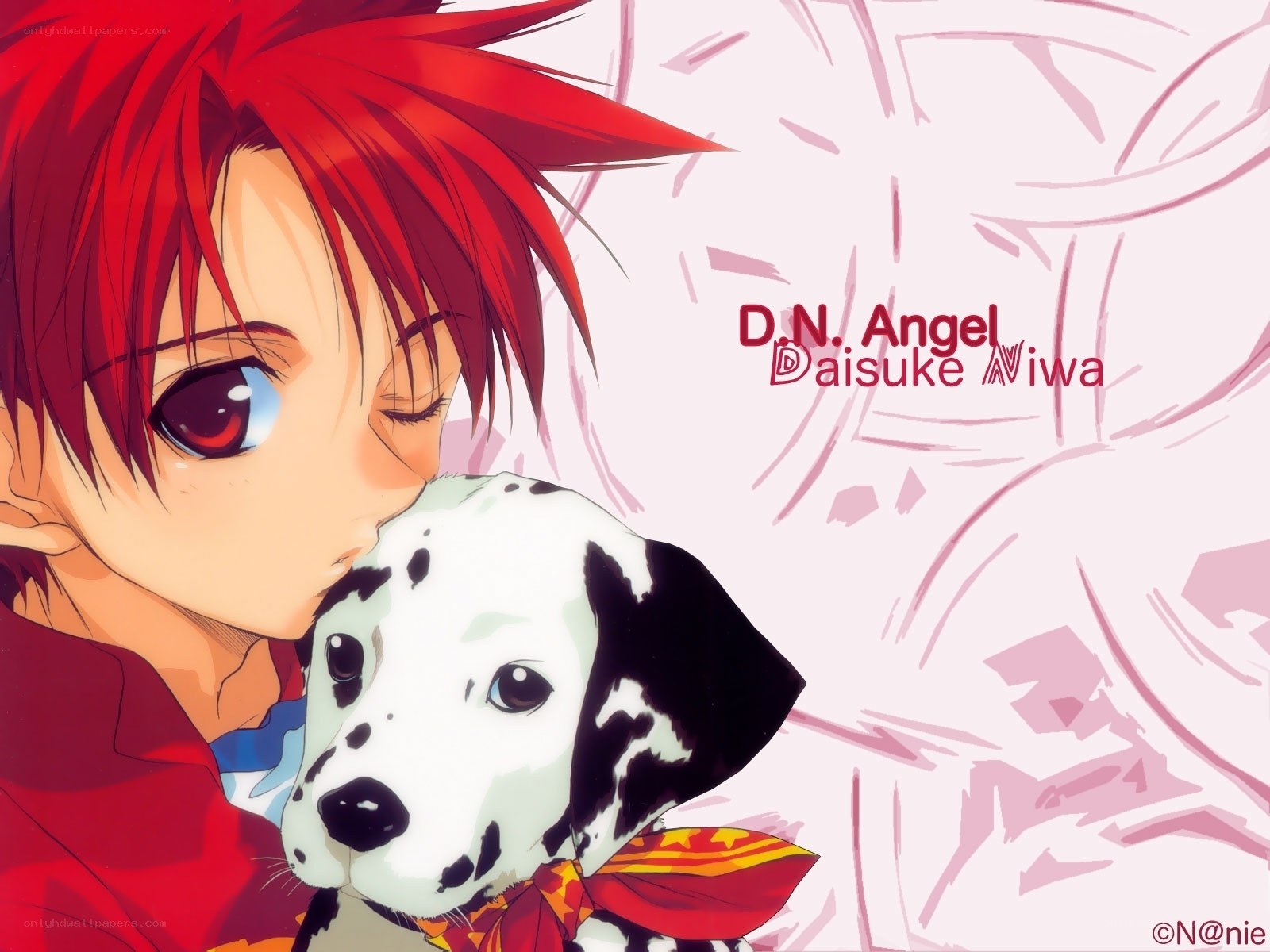 D.N. Angel character with dog
