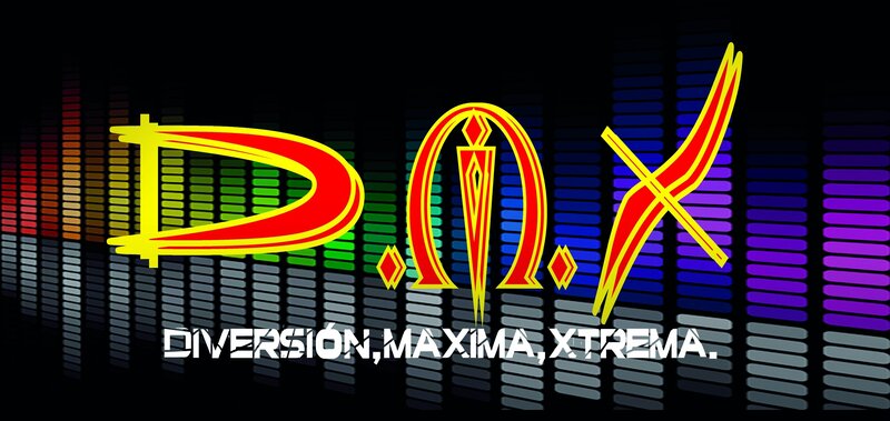 D.O.X logo with audio visualizer