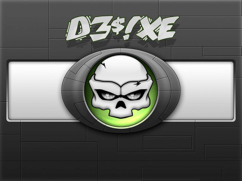 D3$!Xe logo with skull