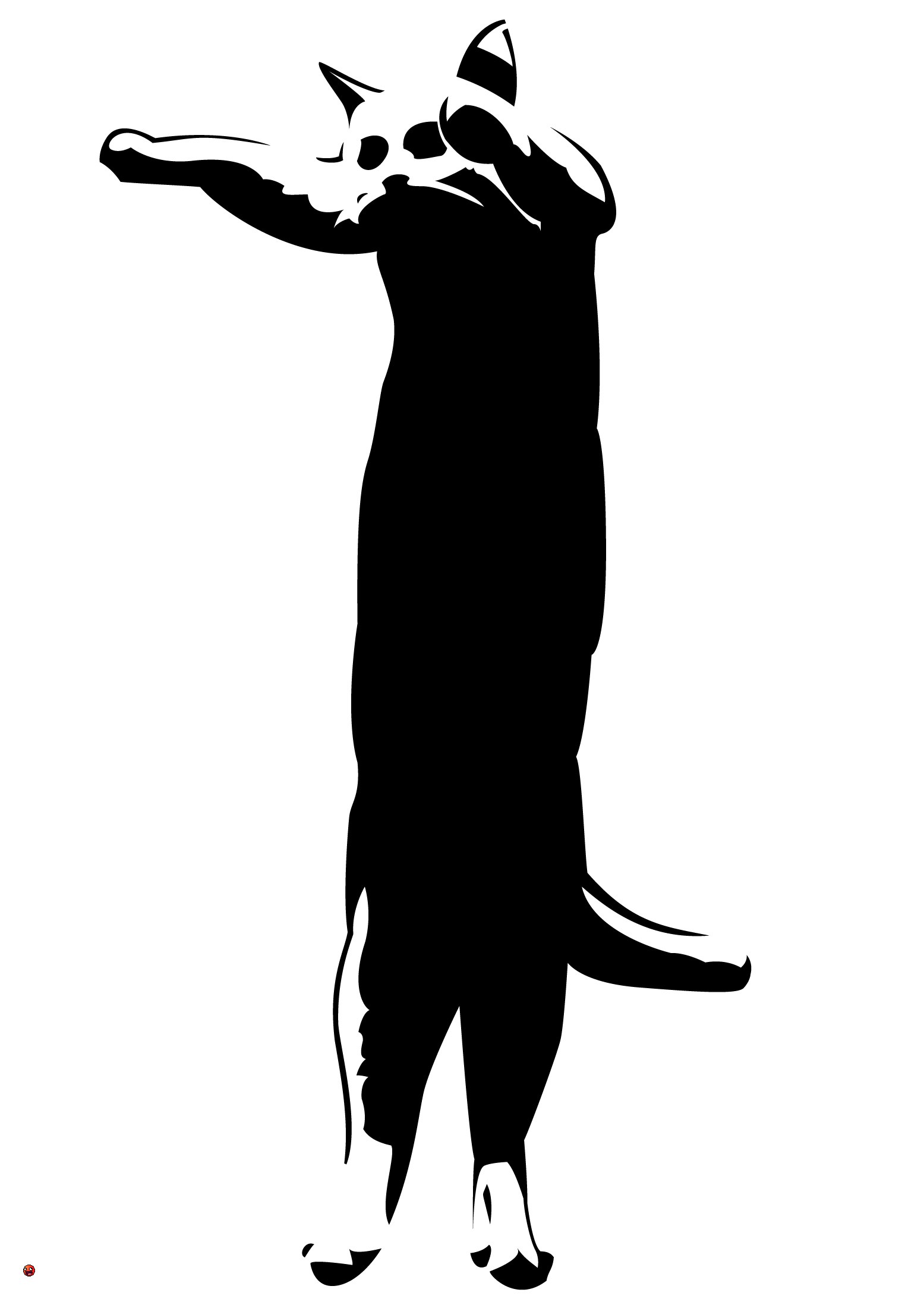dabbing cat silhouette