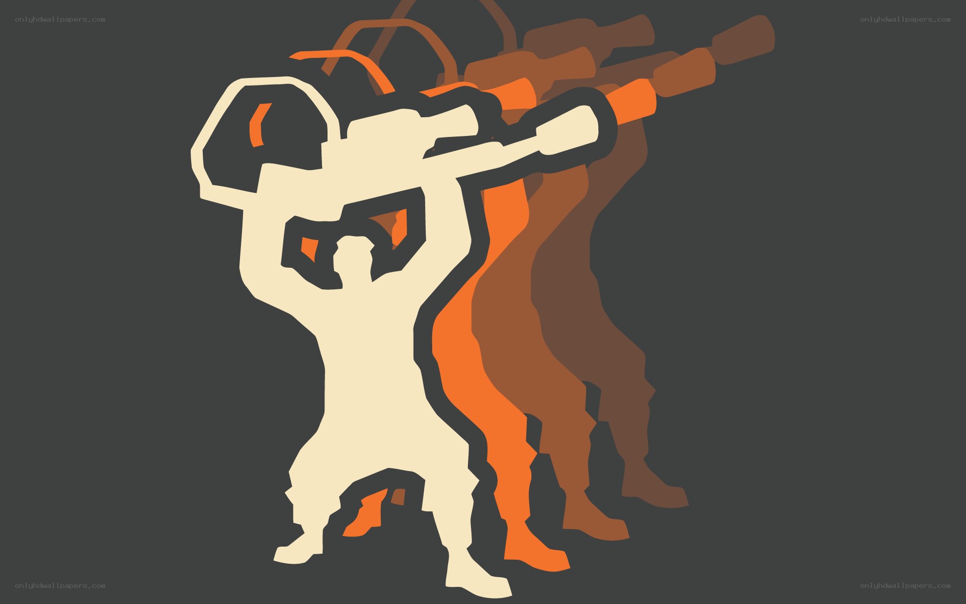 Dabbing soldier silhouette