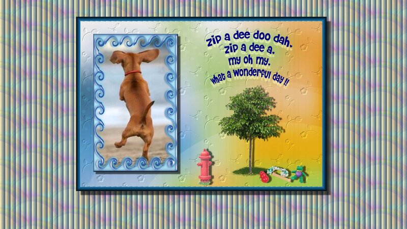 Dachshund Dog — Blue