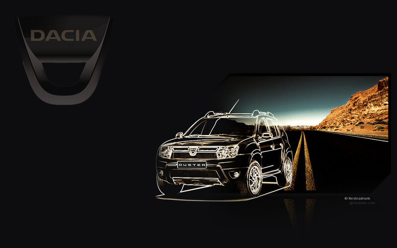 Dacia Duster on desert road