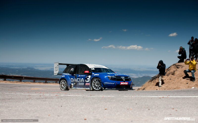 Dacia rally car on mountain road