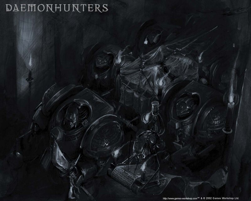 Daemonhunters in a dark chamber
