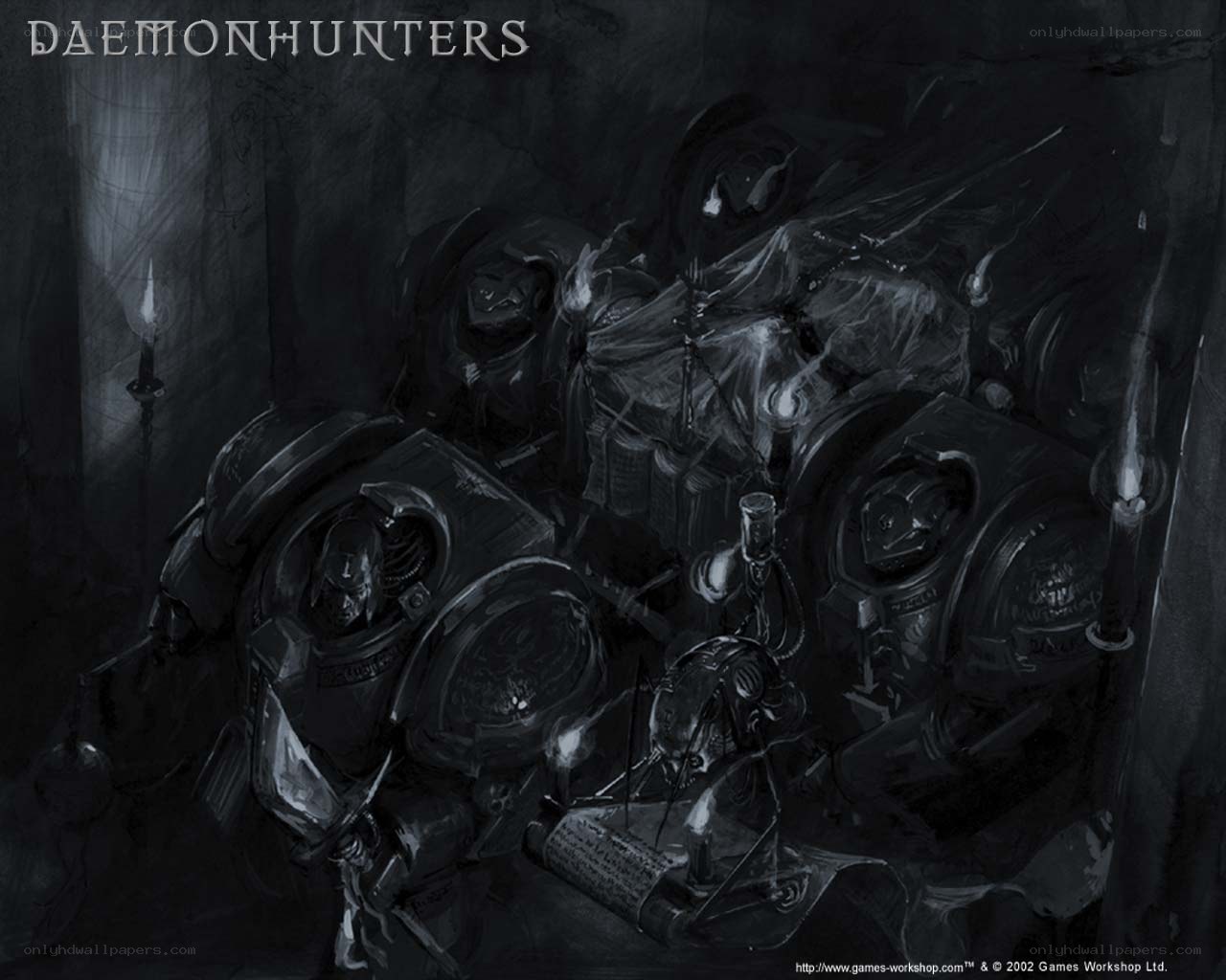 Daemonhunters in a dark chamber