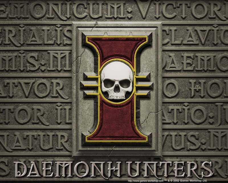 Daemonhunters logo on stone