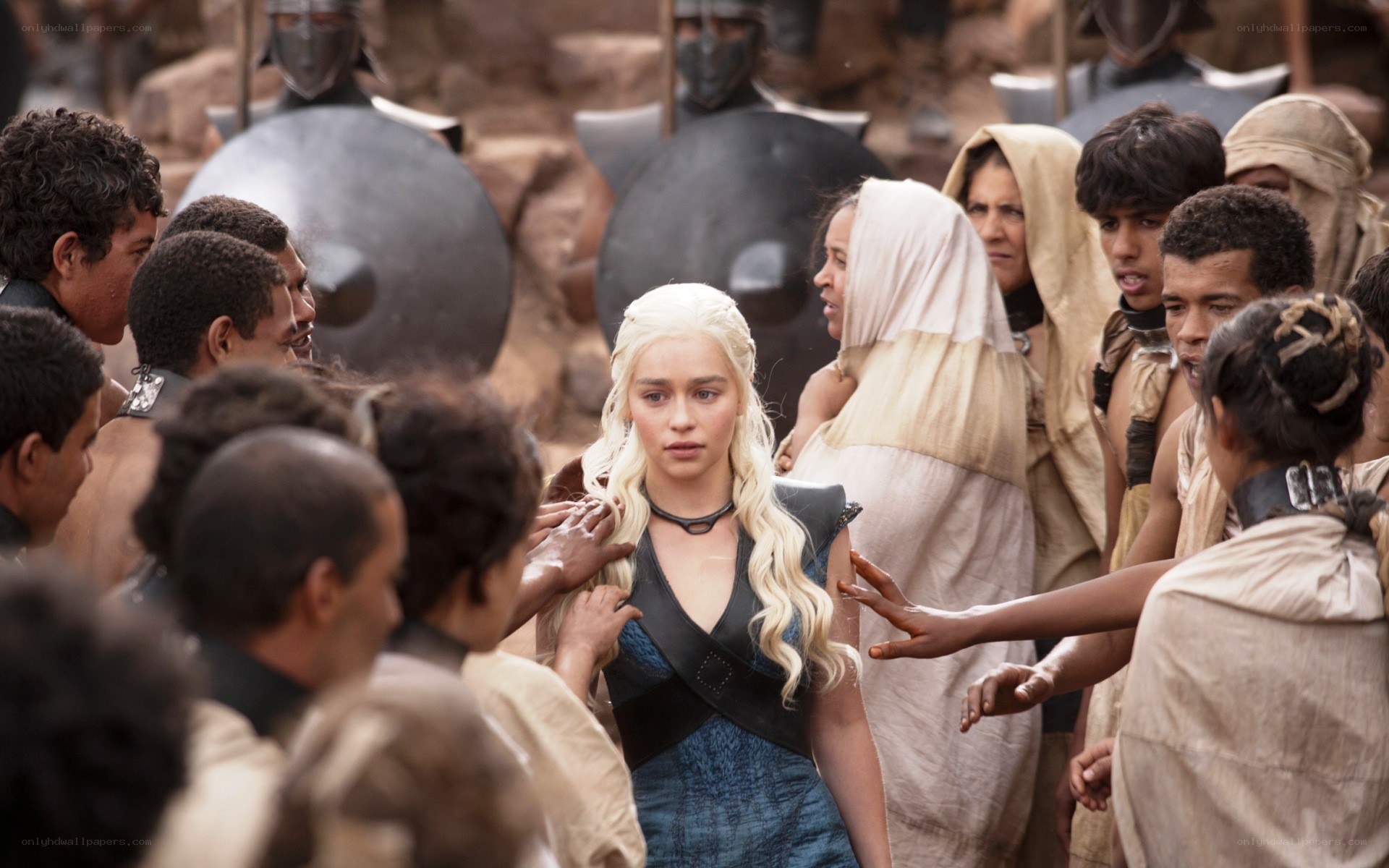 Daenerys among Dothraki people