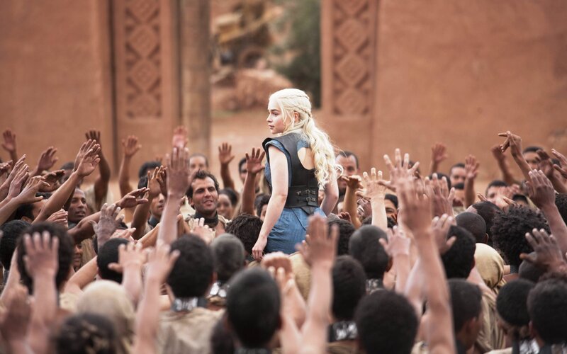 Daenerys among the crowd