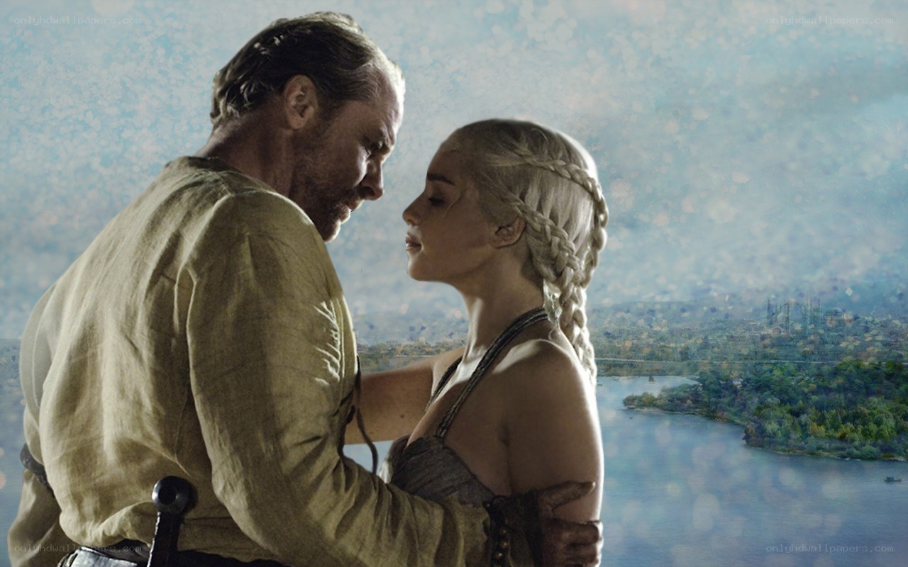 Daenerys and a man embrace