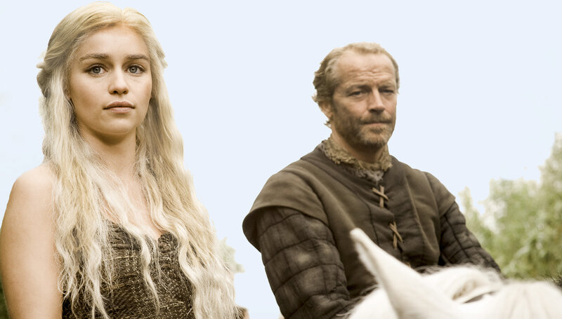 Daenerys and a man on horseback