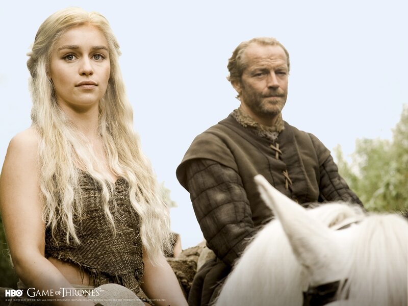 Daenerys and a man on horseback