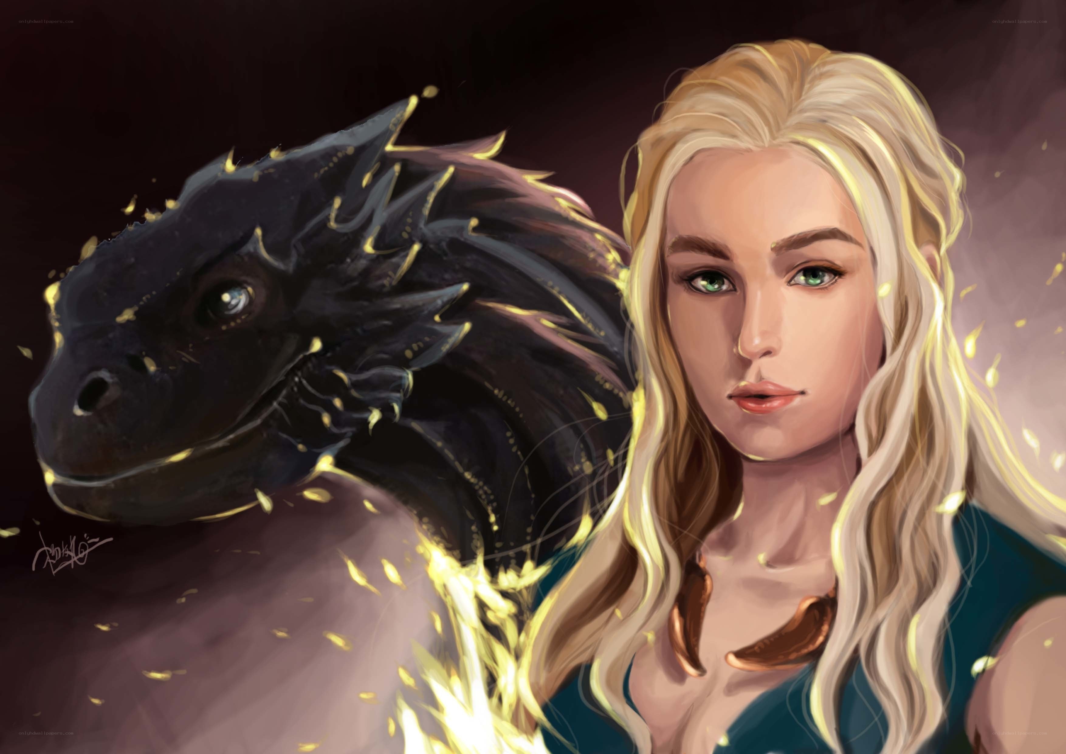 Daenerys and her dragon