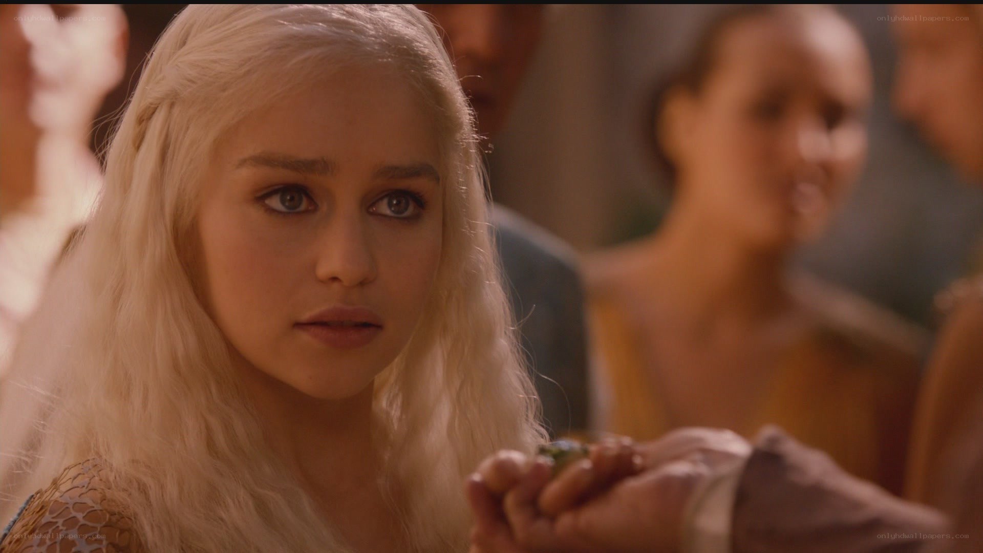 Daenerys Targaryen in a crowd