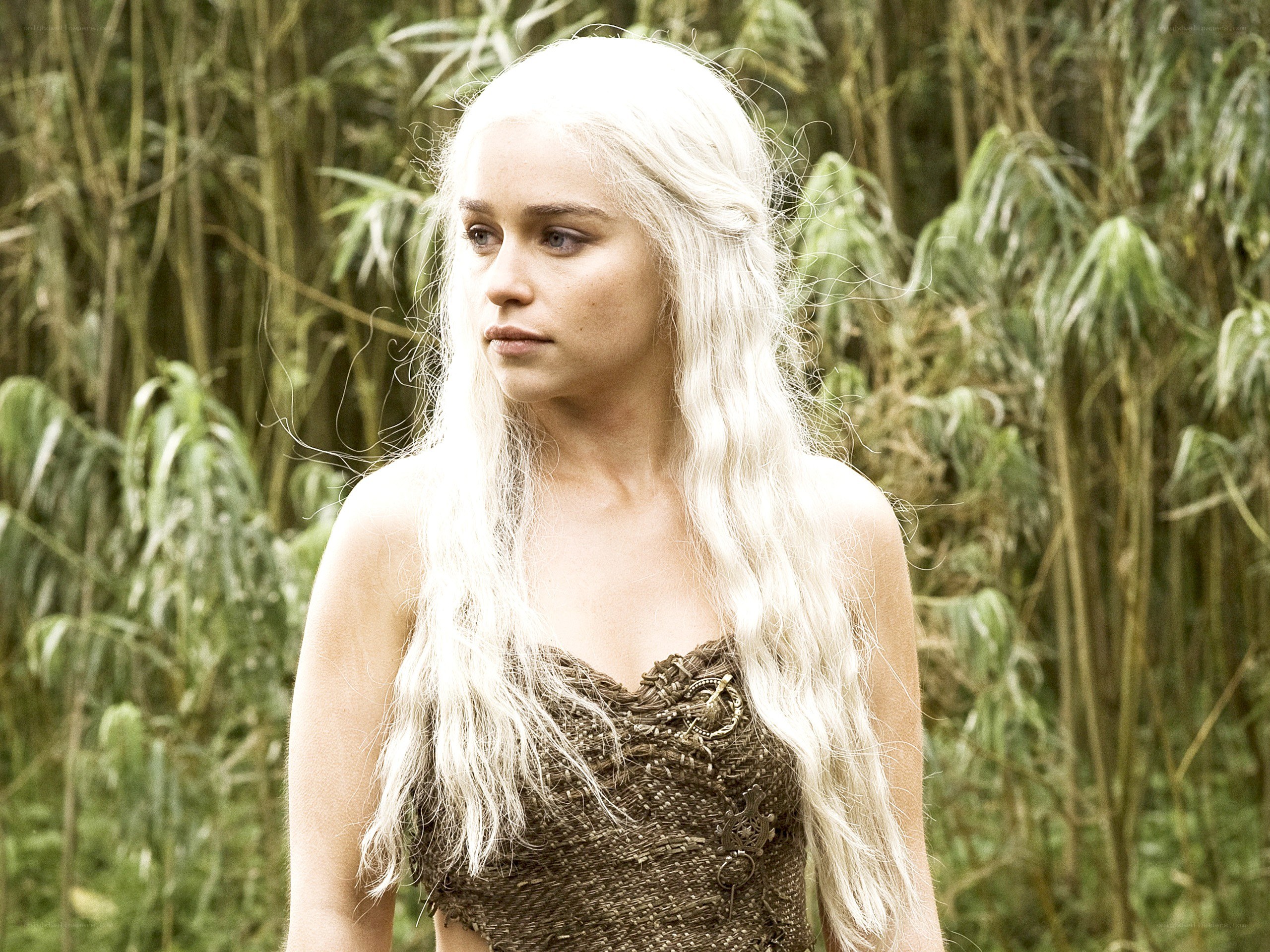 Daenerys Targaryen in a forest