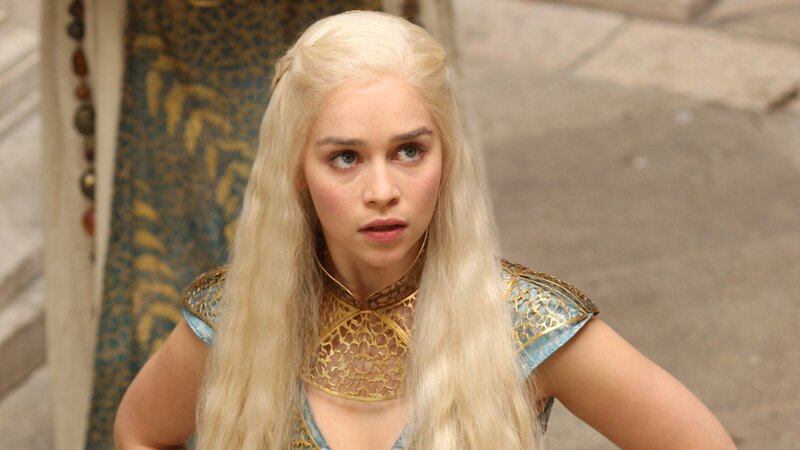 Daenerys Targaryen in ornate attire