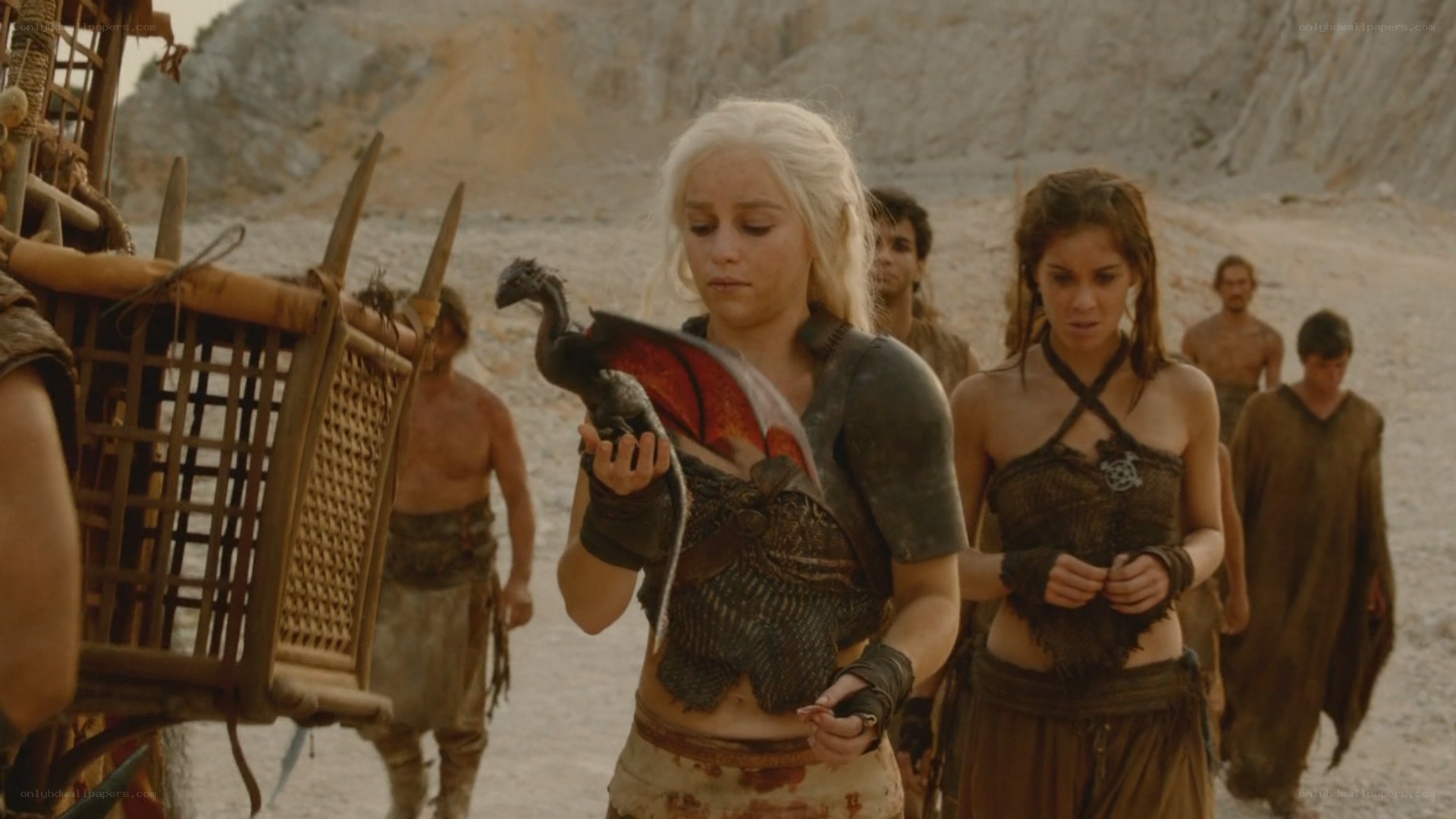 Daenerys with baby dragon