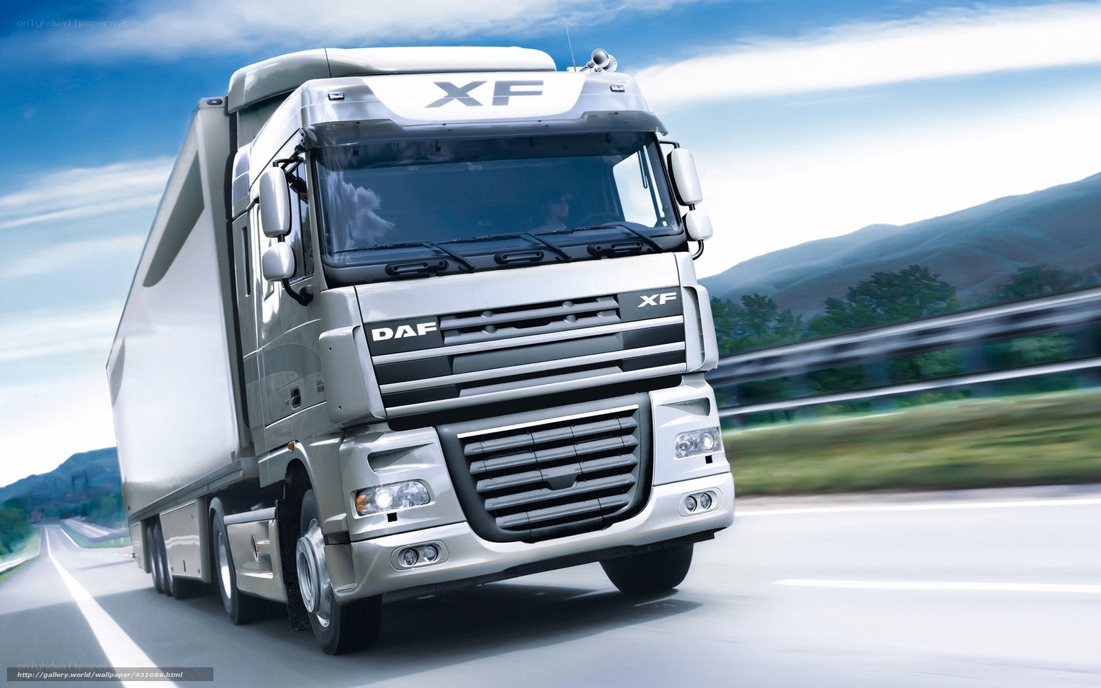 DAF XF truck on highway