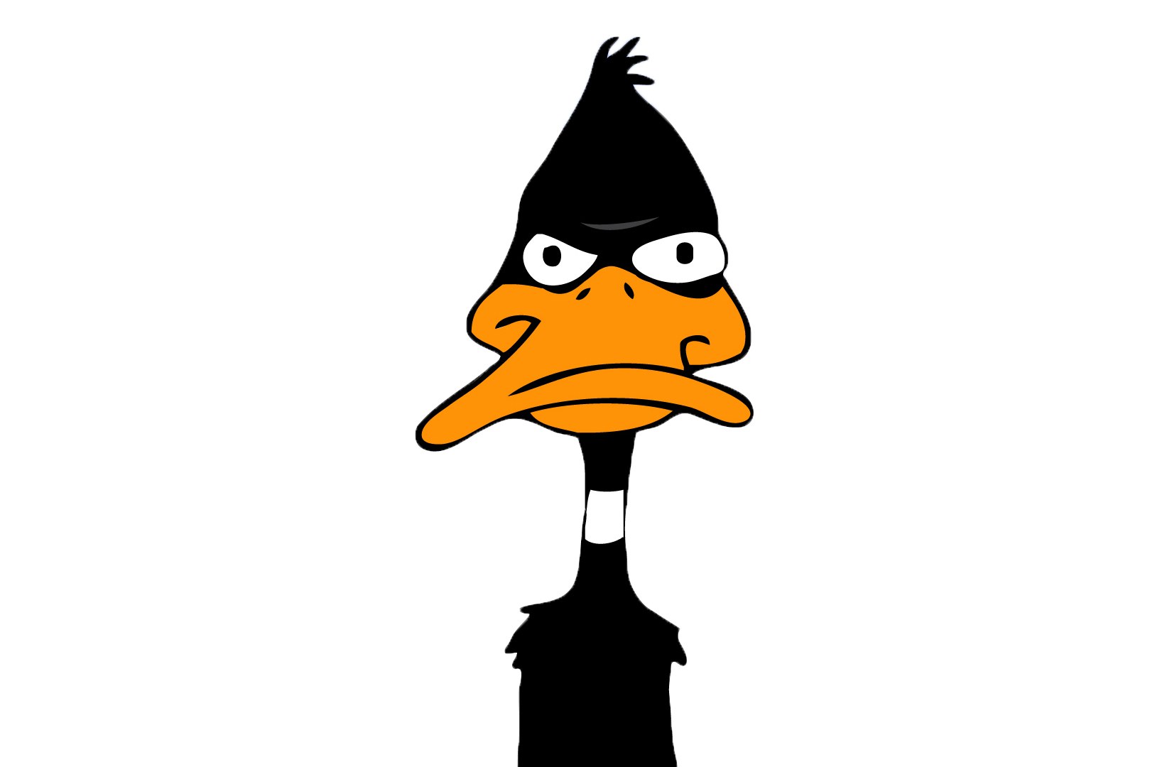 Daffy Duck angry face