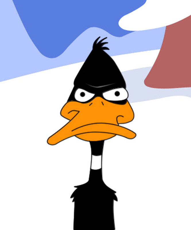 Daffy Duck angry face