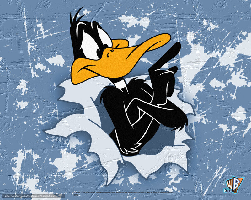 Daffy Duck breaking through wall
