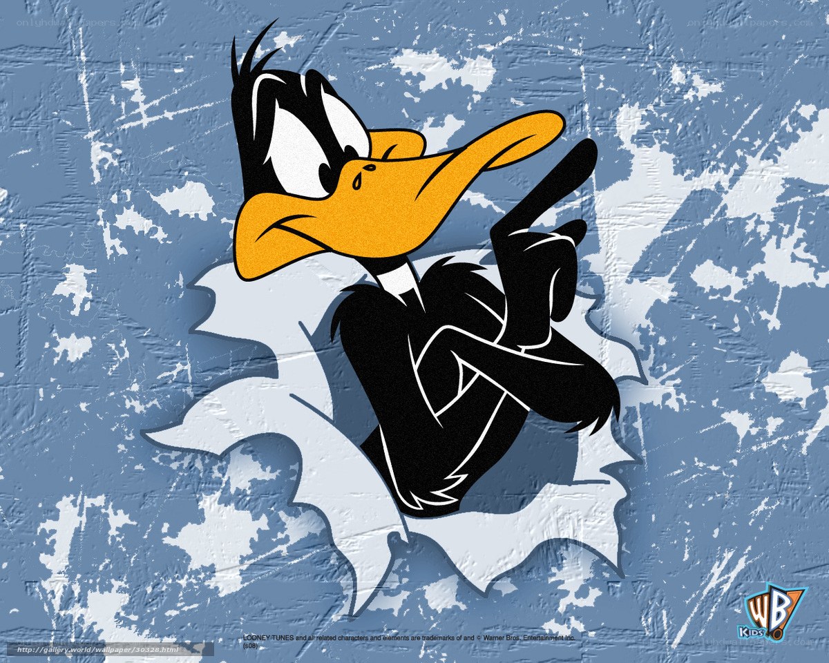Daffy Duck breaking through wall