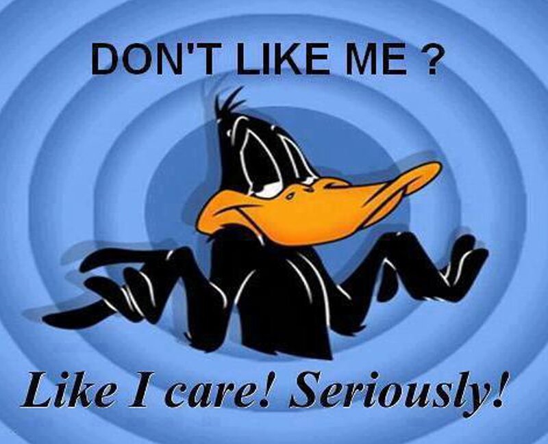 Daffy Duck Character — Blue, Sarcastic